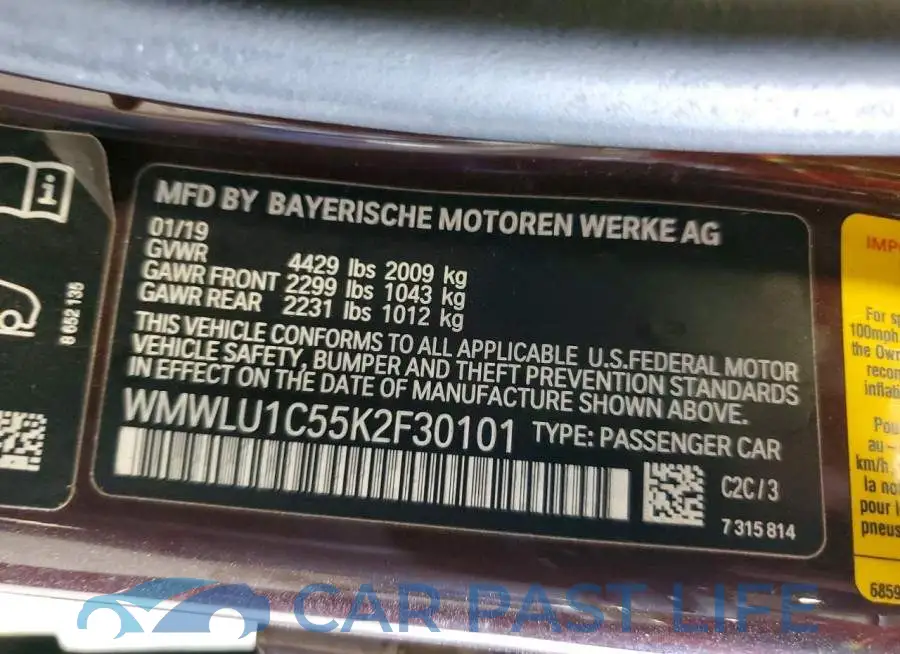 WMWLU1C55K2F30101# 13