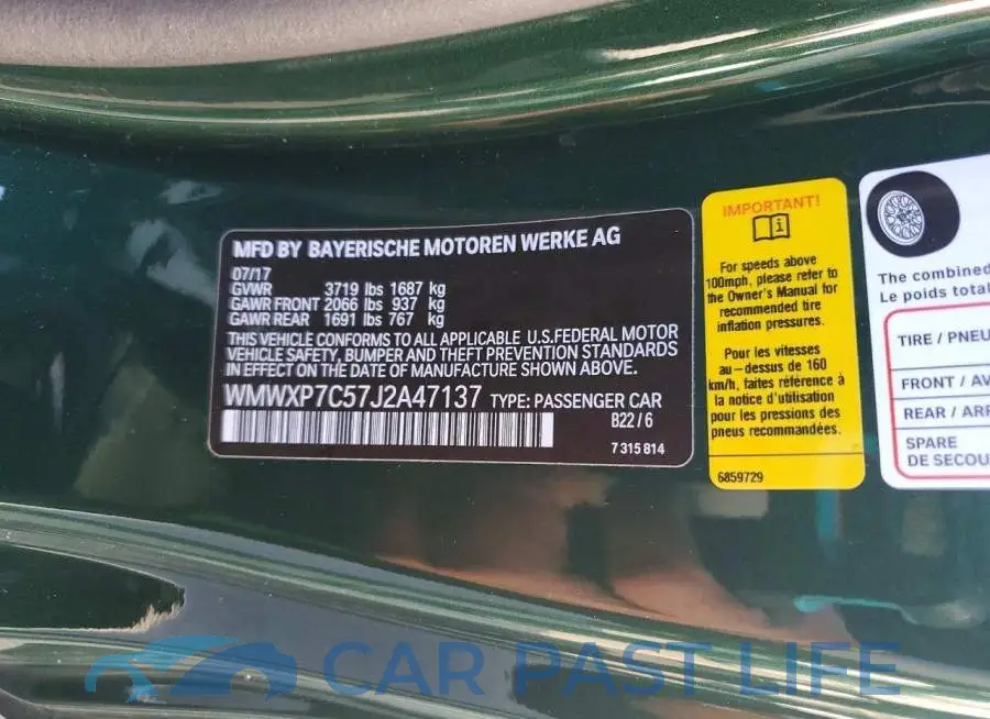 WMWXP7C57J2A47137# 12