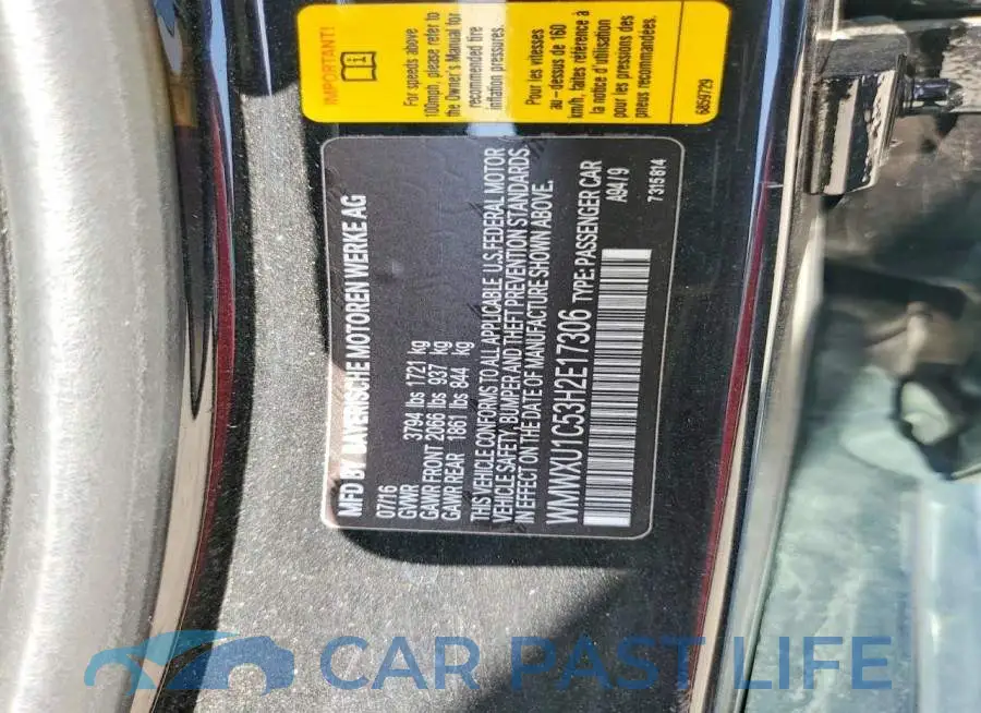 WMWXU1C53H2E17306# 13