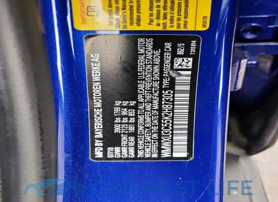 WMWXU3C55K2H87305# 12