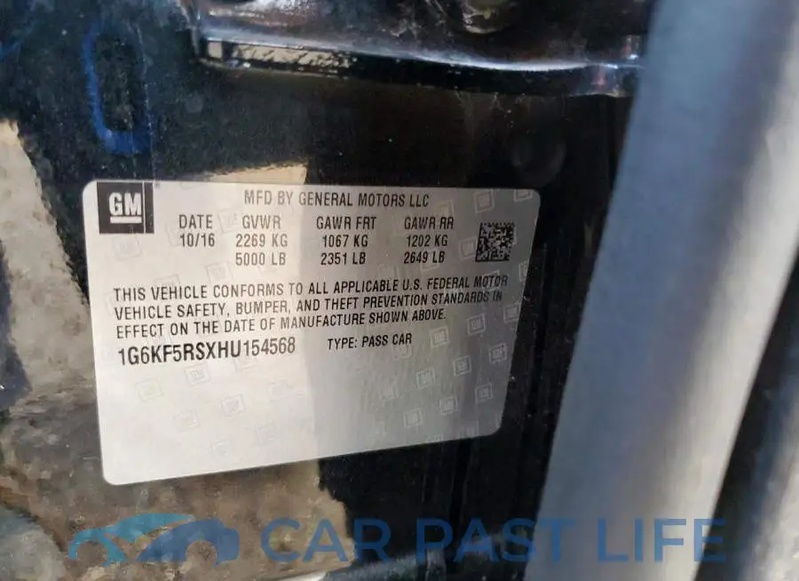 1G6KF5RSXHU154568# 13