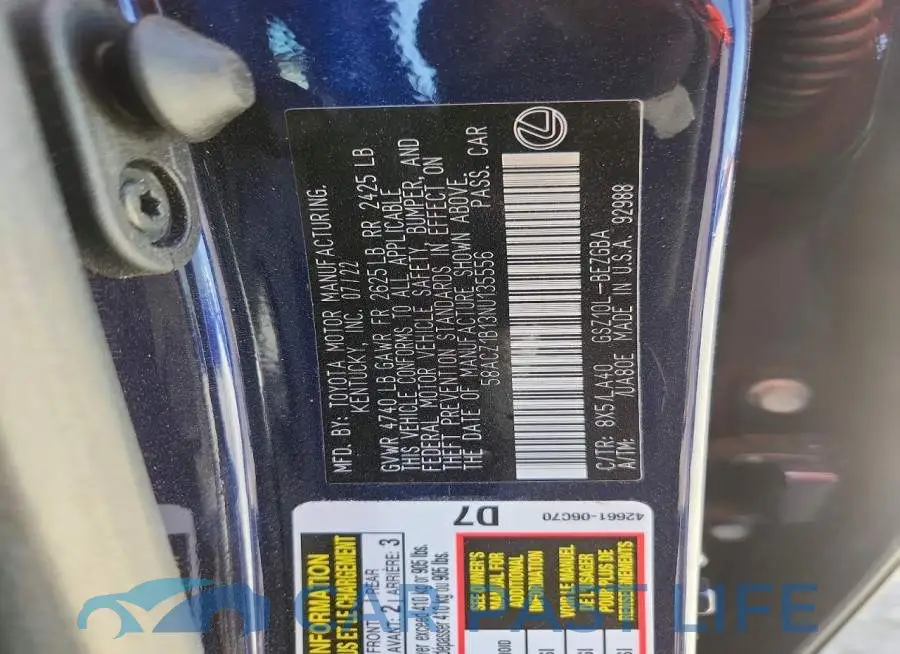 58ACZ1B13NU135556# 13