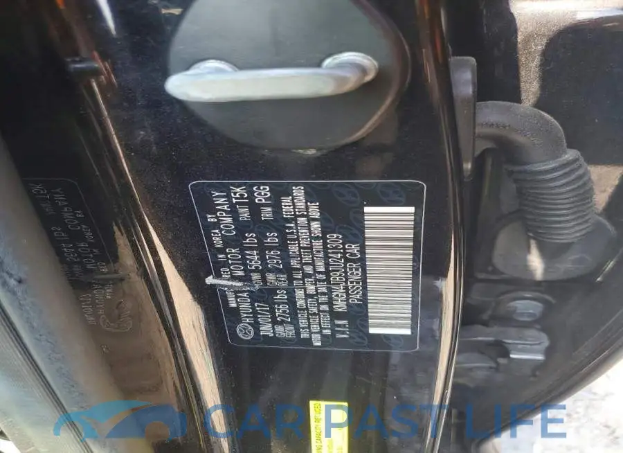 KMHGN4JB9JU241309# 12