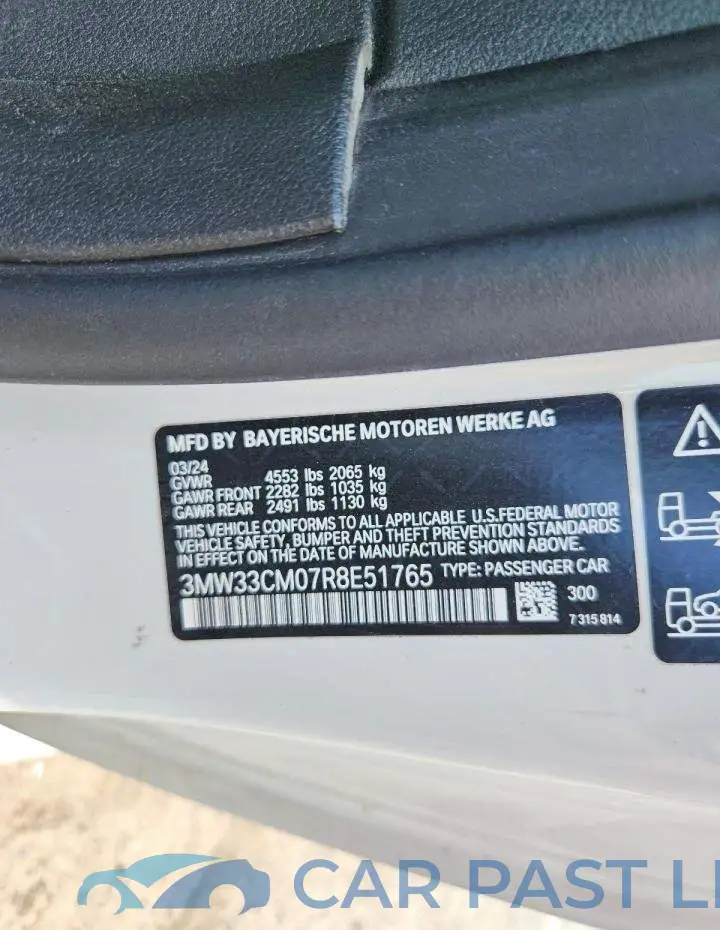 3MW33CM07R8E51765# 12