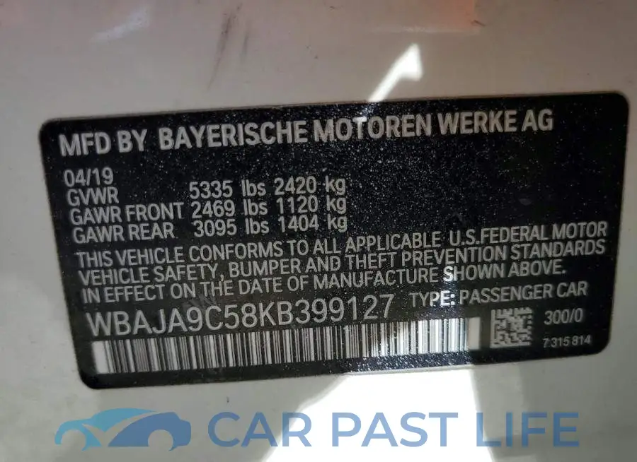 WBAJA9C58KB399127# 12