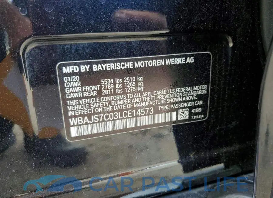 WBAJS7C03LCE14573# 12