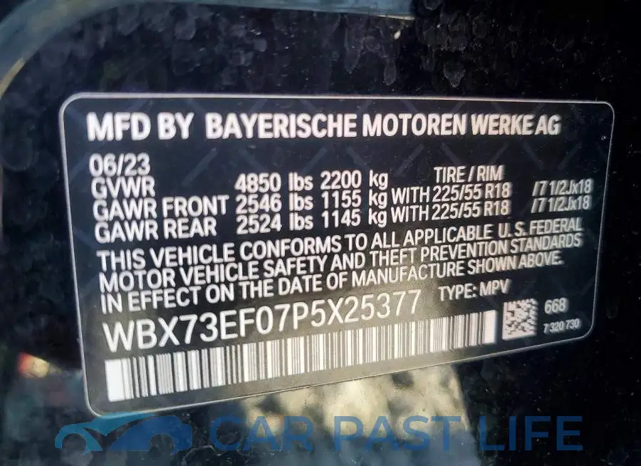 WBX73EF07P5X25377# 13