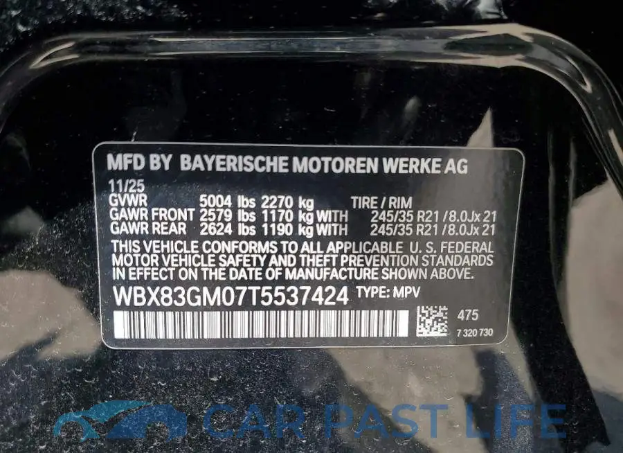 WBX83GM07T5537424# 14
