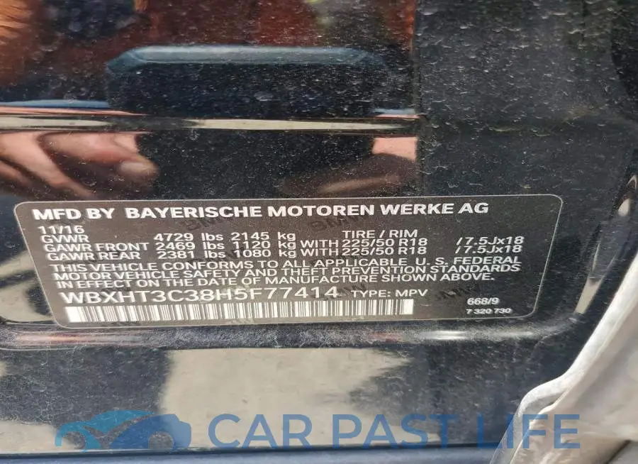 WBXHT3C38H5F77414# 13
