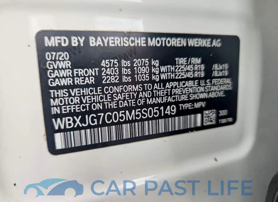 WBXJG7C05M5S05149# 14
