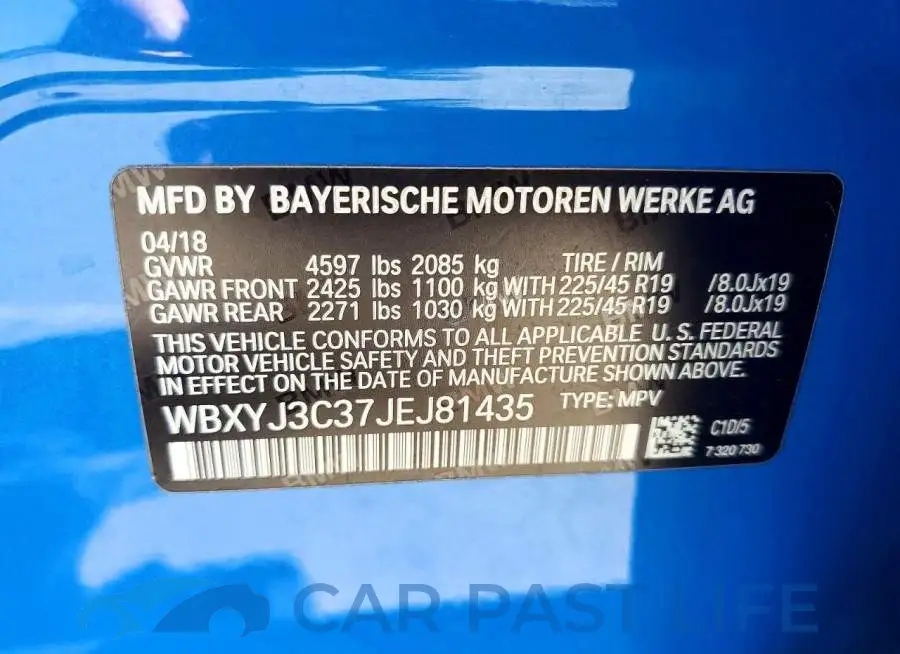 WBXYJ3C37JEJ81435# 12