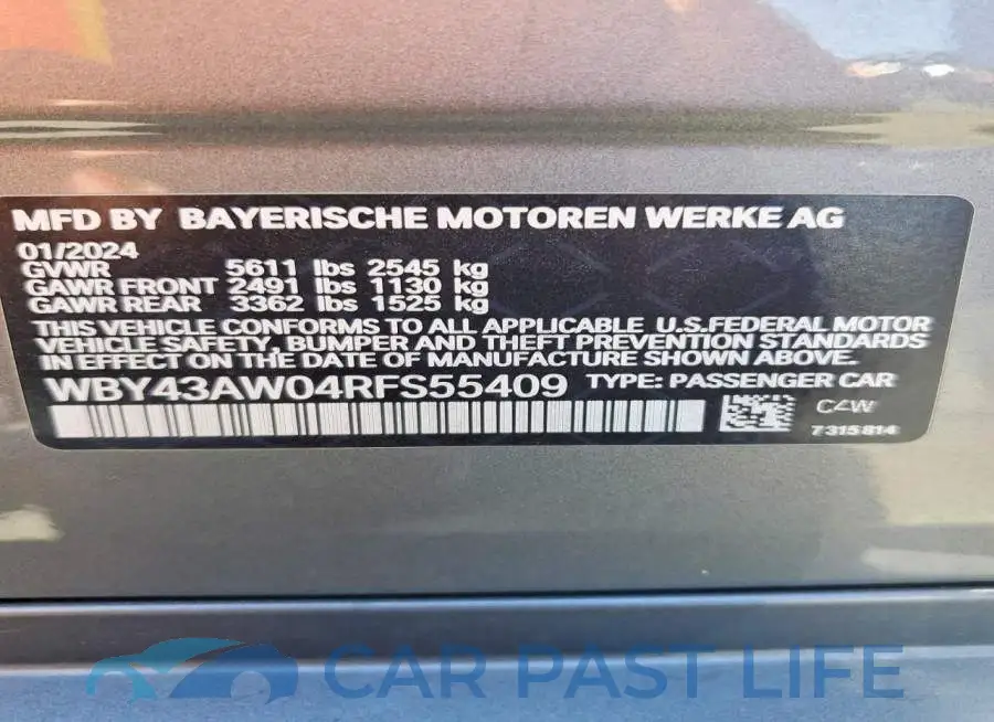 WBY43AW04RFS55409# 12