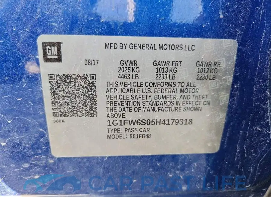 1G1FW6S05H4179318# 12