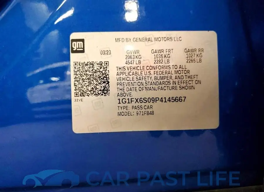 1G1FX6S09P4145667# 13