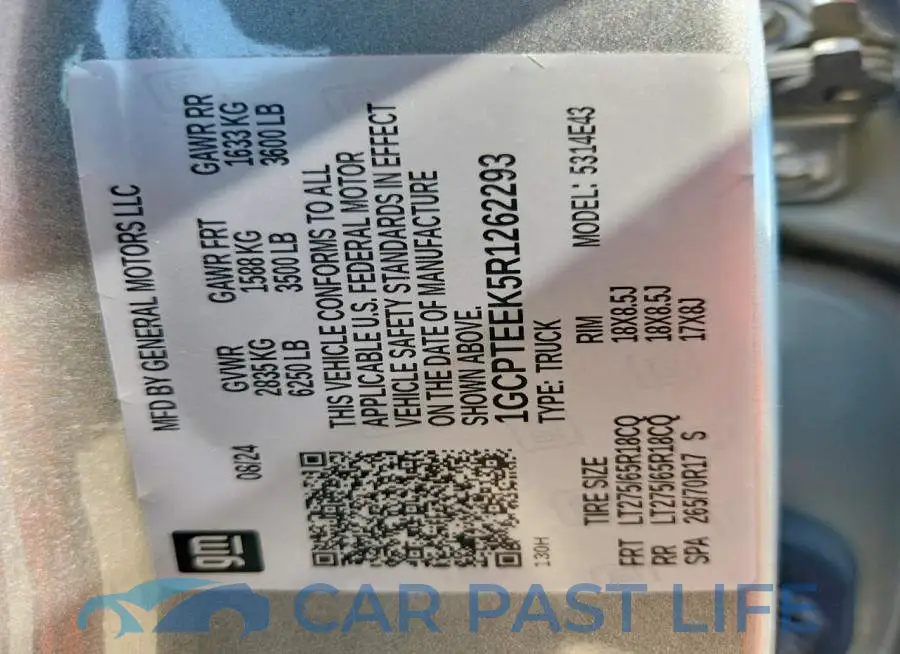 1GCPTEEK5R1262293# 13