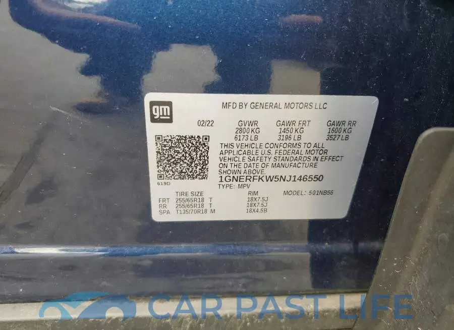 1GNERFKW5NJ146550# 13