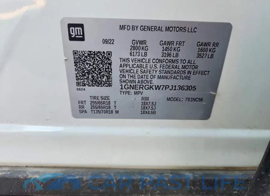 1GNERGKW7PJ136305# 13