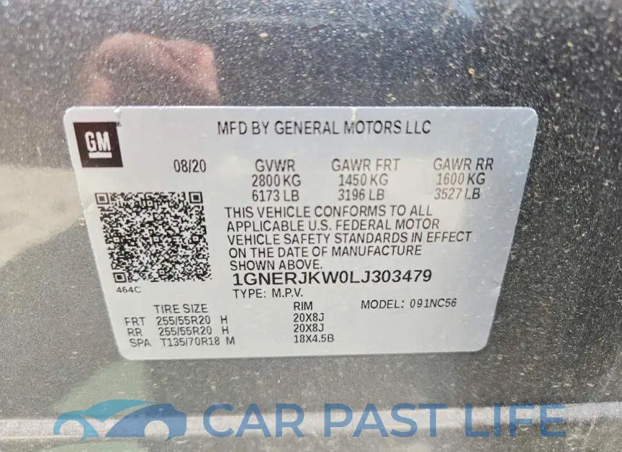 1GNERJKW0LJ303479# 14
