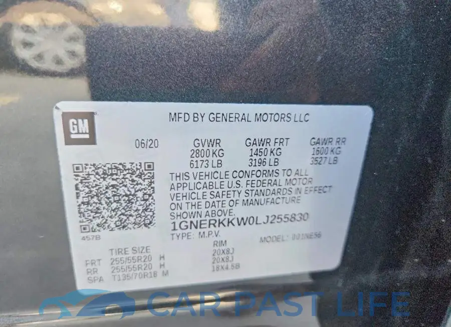 1GNERKKW0LJ255830# 12
