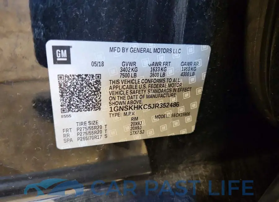 1GNSKHKC5JR352486# 13