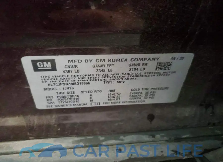 KL7CJPSB3MB319966# 13