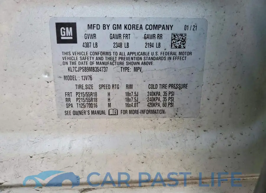 KL7CJPSB9MB354737# 13