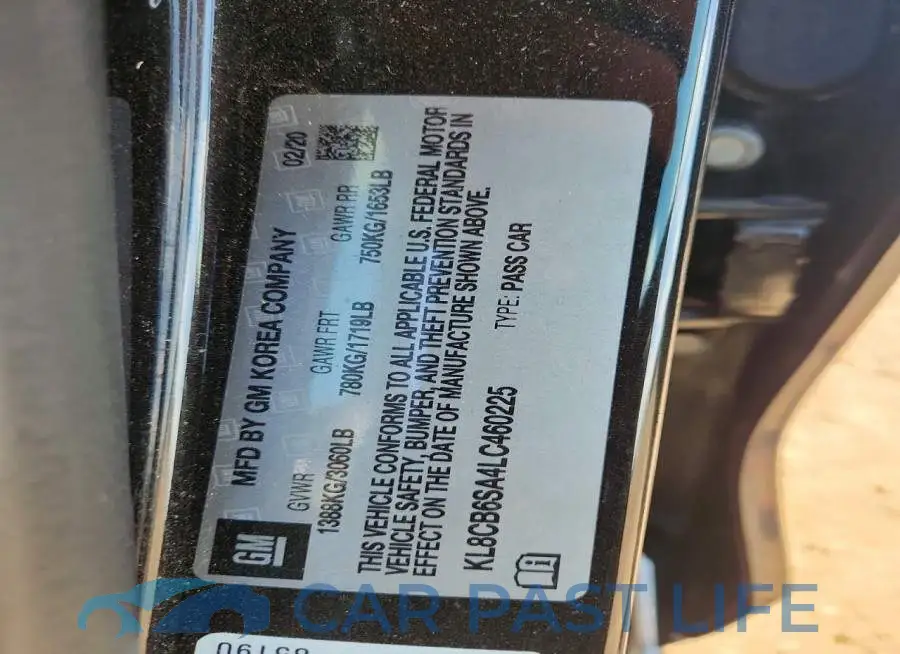 KL8CB6SA4LC460225# 12