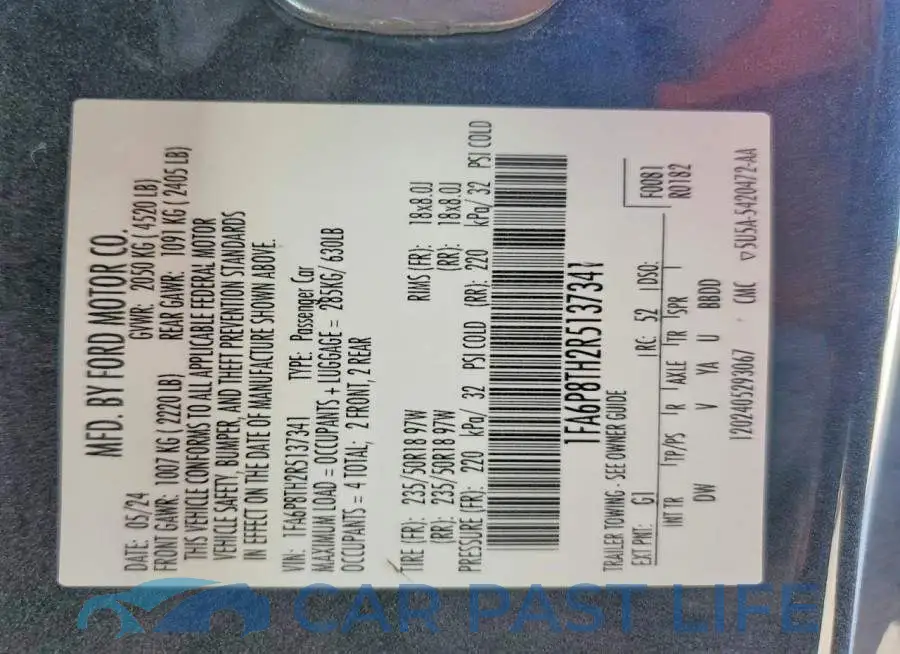 1FA6P8TH2R5137341# 13