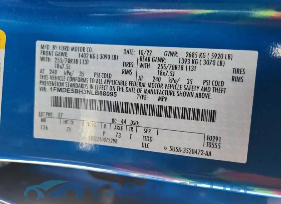 1FMDE5BH3NLB88095# 13