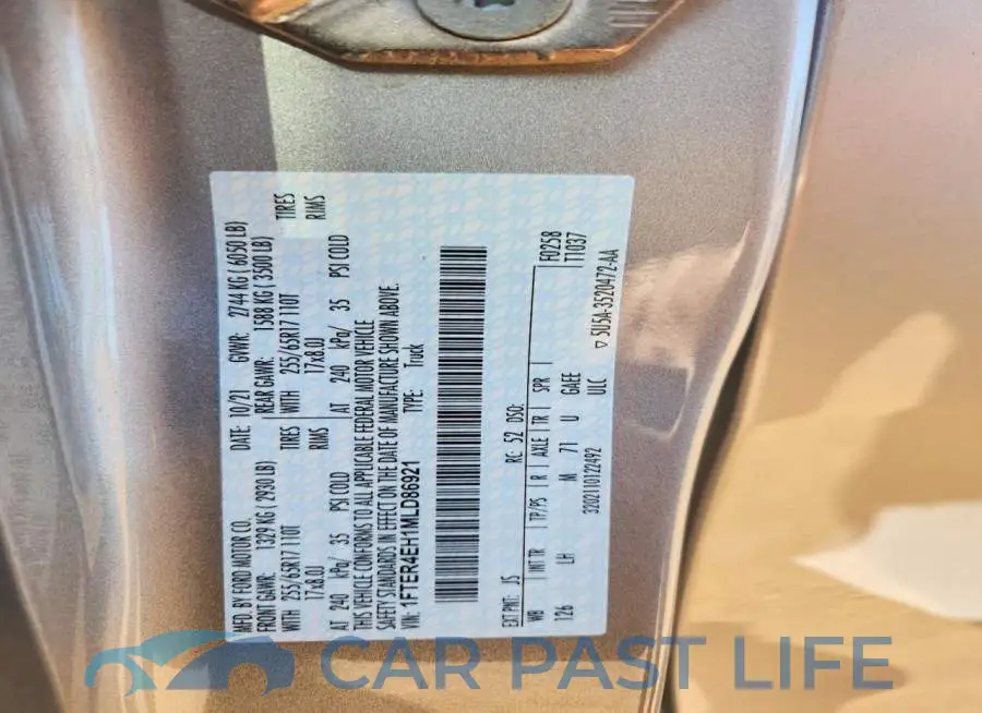 1FTER4EH1MLD86921# 12