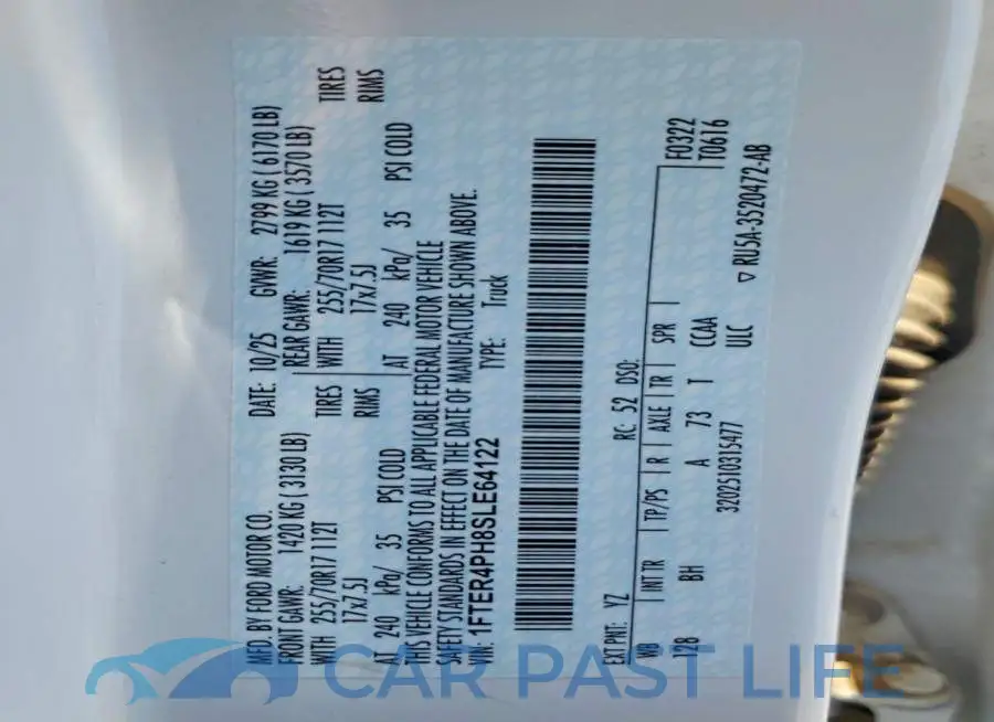 1FTER4PH8SLE64122# 13