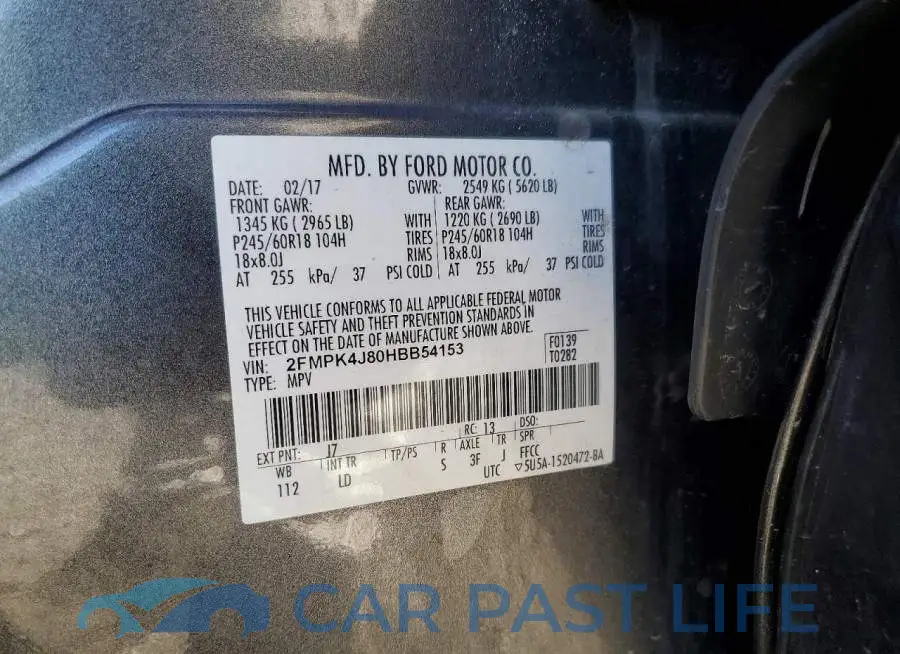 2FMPK4J80HBB54153# 14