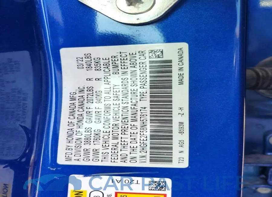 2HGFE2F58NH576174# 13