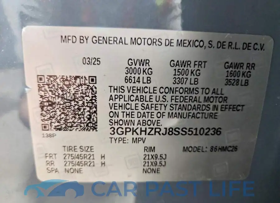 3GPKHZRJ8SS510236# 13