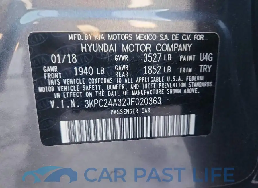 3KPC24A32JE020363# 12