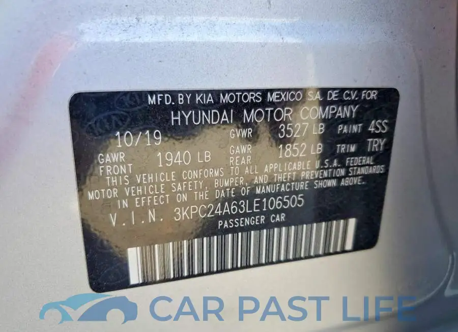 3KPC24A63LE106505# 12