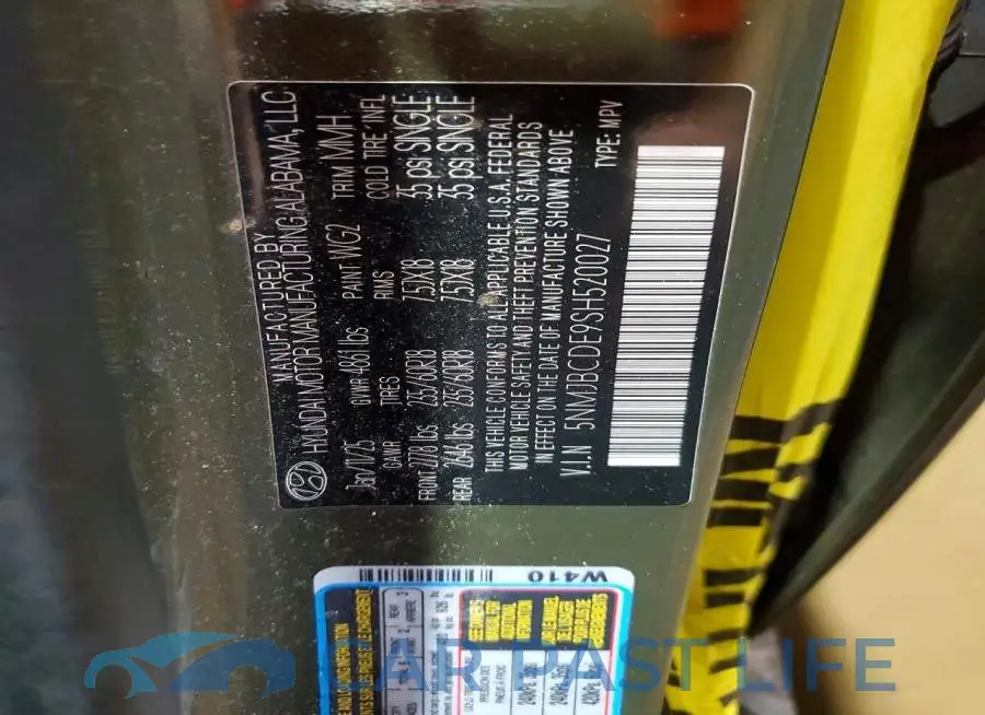5NMJBCDE9SH520027# 13