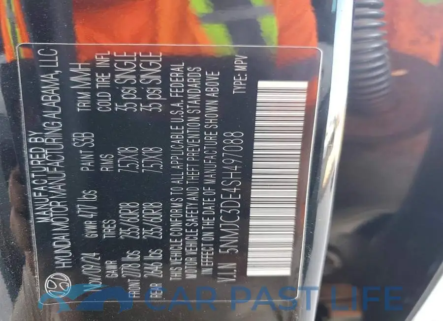 5NMJC3DE4SH497088# 12