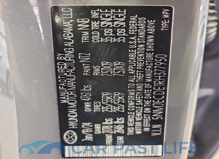 5NMJECDE1RH377950# 14