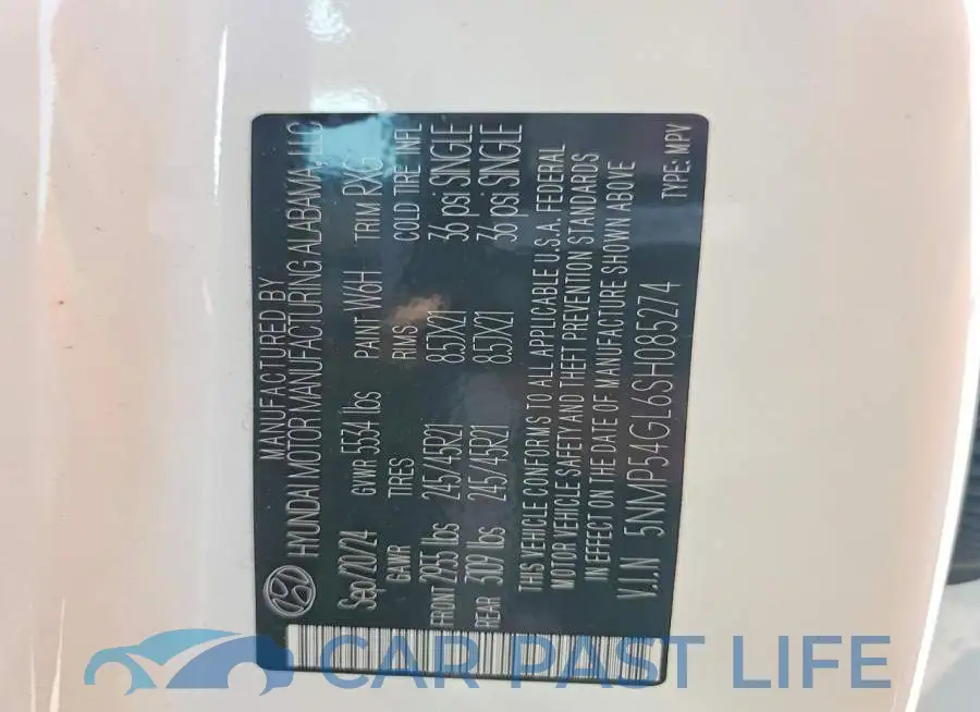 5NMP54GL6SH085274# 14
