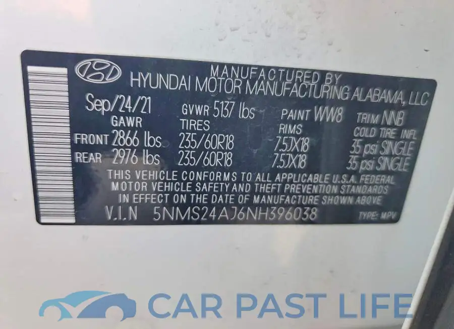 5NMS24AJ6NH396038# 13