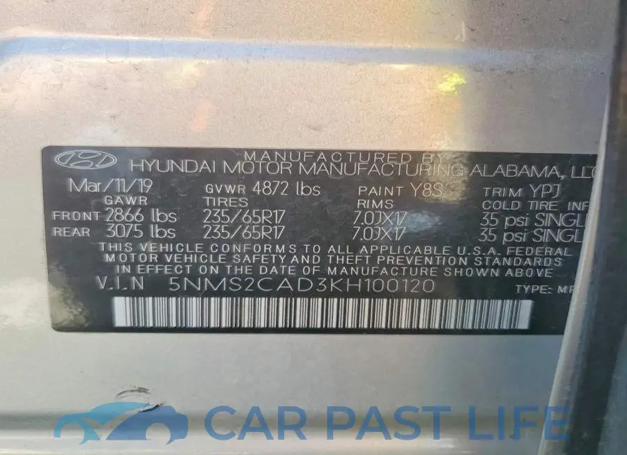 5NMS2CAD3KH100120# 13
