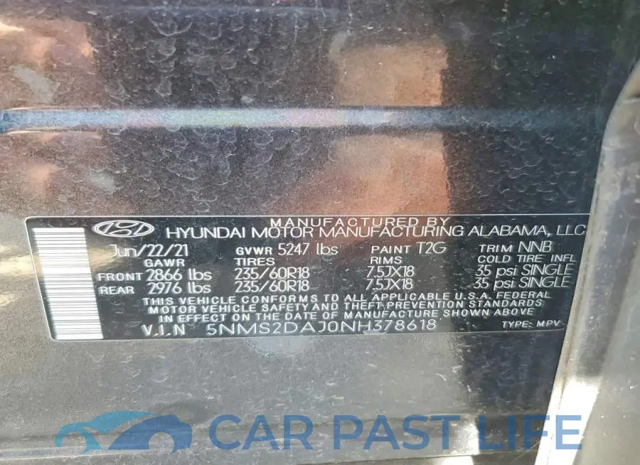 5NMS2DAJ0NH378618# 13