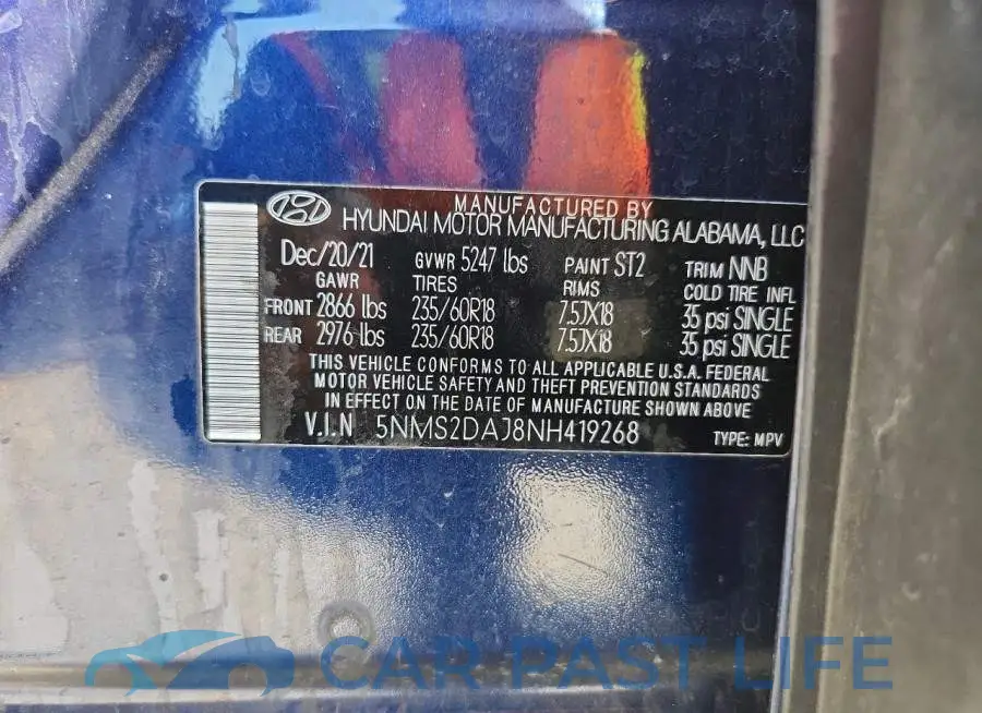 5NMS2DAJ8NH419268# 13