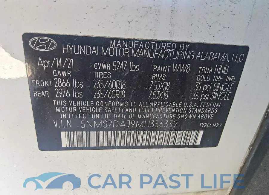 5NMS2DAJ9MH356339# 13