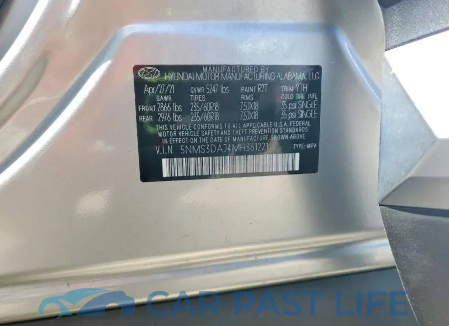 5NMS3DAJ4MH361221# 12