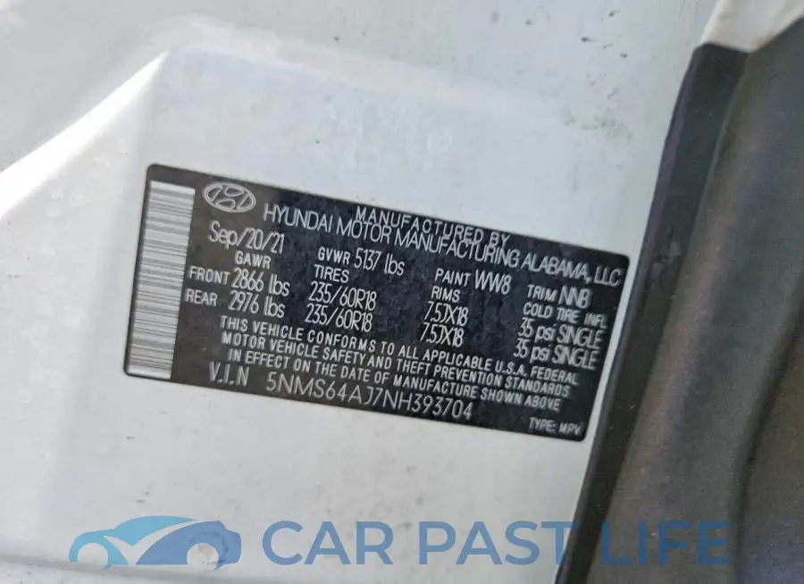5NMS64AJ7NH393704# 13