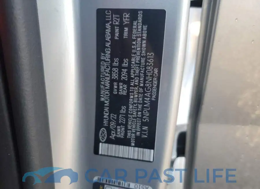 5NPLM4AG8NH083613# 12