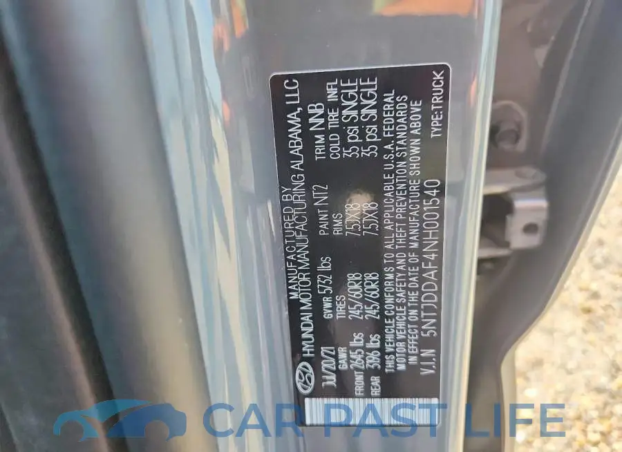 5NTJDDAF4NH001540# 12