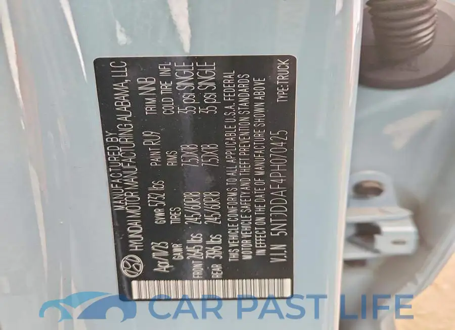 5NTJDDAF4PH070425# 12